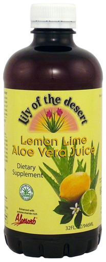 Picture of Lily Of The Desert Lily of the Desert Lemon-Lime Aloe Vera Juice, 946ml