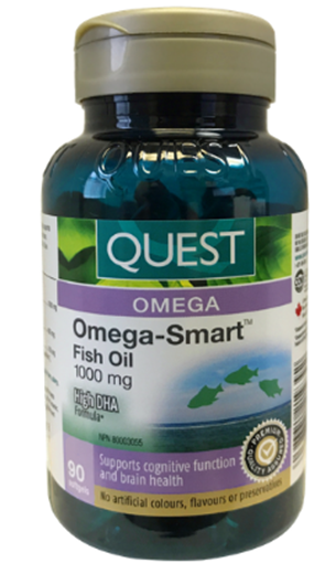 Picture of Quest Omega Smart Fish Oil, 1000mg/90 softgel