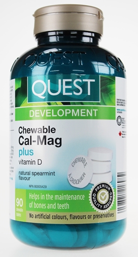 Picture of Quest Quest Cal-Mag Plus Vitamin D, 90 Chewables