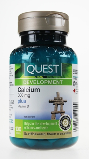 Picture of Quest Quest Calcium 600mg Plus Vitamin D, 100 Tablets