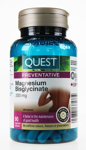 Picture of Quest Quest Magnesium Bisglycinate 200mg, 90 Vegetable Capsules