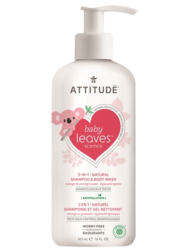 Picture of Attitude ATTITUDE Baby 2-in-1 Shampoo & Body Wash, Orange & Pomegranate 473ml