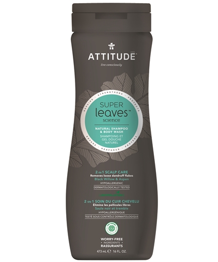 Picture of Attitude ATTITUDE Men's 2-in-1 Shampoo & Body Wash, Scalp Care 473ml