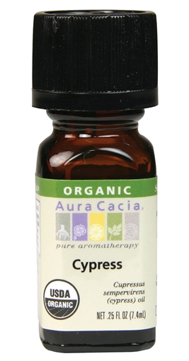 Picture of Aura Cacia Aura Cacia Cypress, Certified Organic Essential Oil, 7.4ml