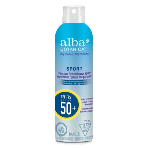 Picture of Alba Botanica Alba Botanica Very Emollient Sport Continuous Spray Sunscreen SPF50, 177ml