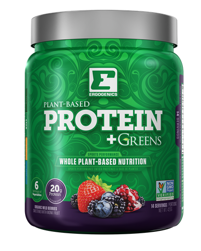 Picture of Ergogenics Nutrition Ergogenics Plant Protein +Greens, Berry 420g