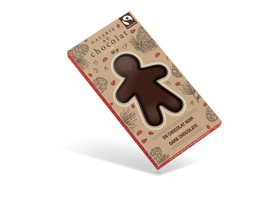Picture of Galerie au Chocolat Galerie au Chocolat Fairtrade Dark Chocolate Gingerbread, 80g