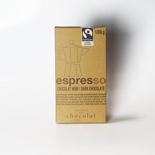 Picture of Galerie au Chocolat Galerie au Chocolat Fairtrade Dark Chocolate Espresso Bar, 100g