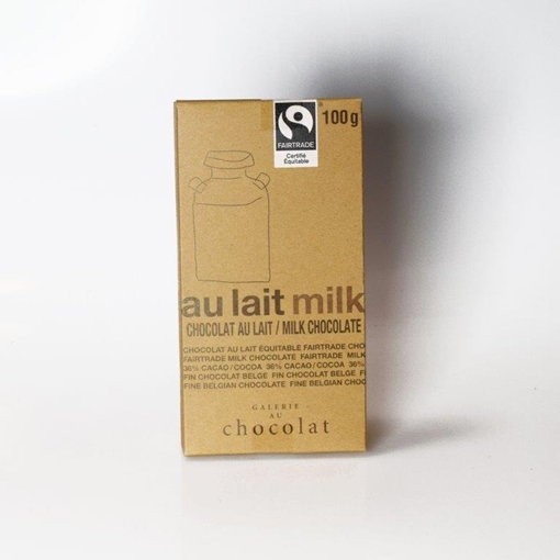 Picture of Galerie au Chocolat Galerie au Chocolat Fairtrade Milk Chocolate Bar, 100g