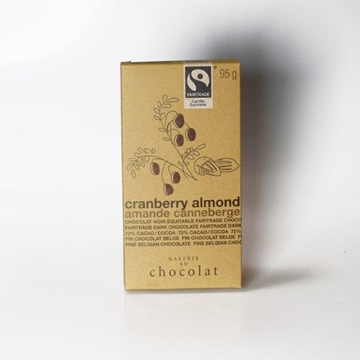 Picture of  Fairtrade Dark Chocolate Almond Cranberry Bar, 8x100g