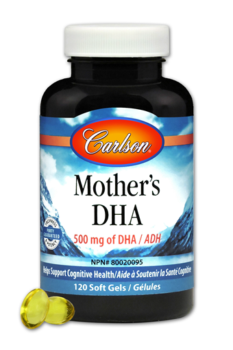Picture of Carlson Laboratories Carlson Mother's DHA, 120 Soft Gels