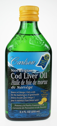 Picture of Carlson Laboratories Carlson Norwegian Cod Liver Oil, Lemon 250ml