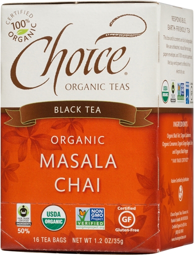 Picture of Choice Organic Teas Choice Organic Masala Chai Tea, 16 Bags