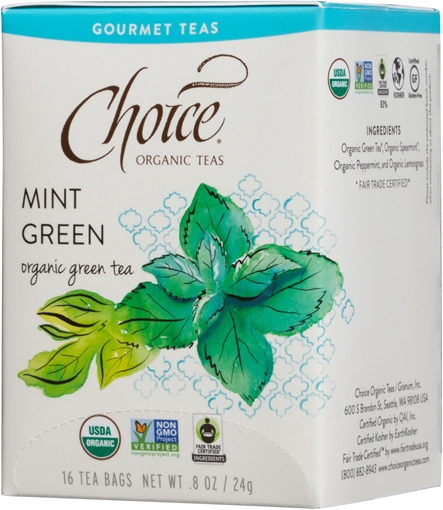 Picture of Choice Organic Teas Choice Organic Mint Green Tea, 16 Bags