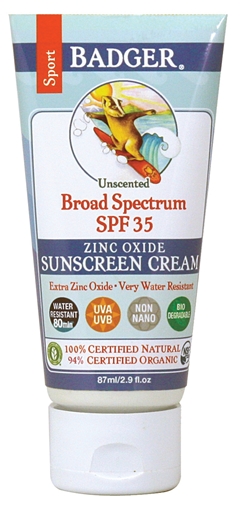 Picture of Badger Balm Badger SPF 35 Sport Sunscreen Cream, Unscented 87ml