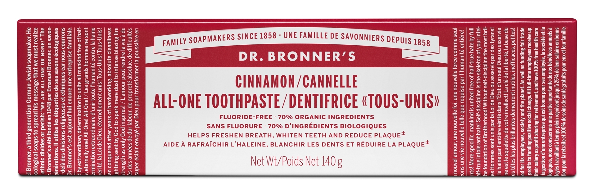 Dr. Bronner's AllOne Toothpaste, Cinnamon 140g Canada