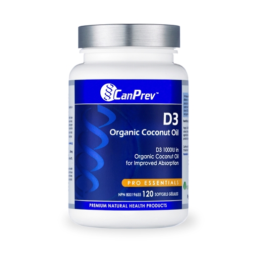 Picture of CanPrev CanPrev D3 With Organic Coconut Oil, 120 Softgels