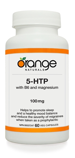 Picture of Orange Naturals Orange Naturals 5-HTP 100mg with B6 and Magnesium, 60 vegicaps