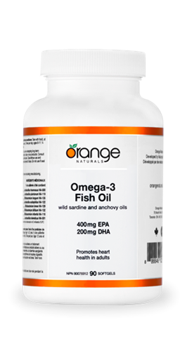 Picture of Orange Naturals Orange Naturals Omega-3 Fish Oil 400/200mg, 90 softgels