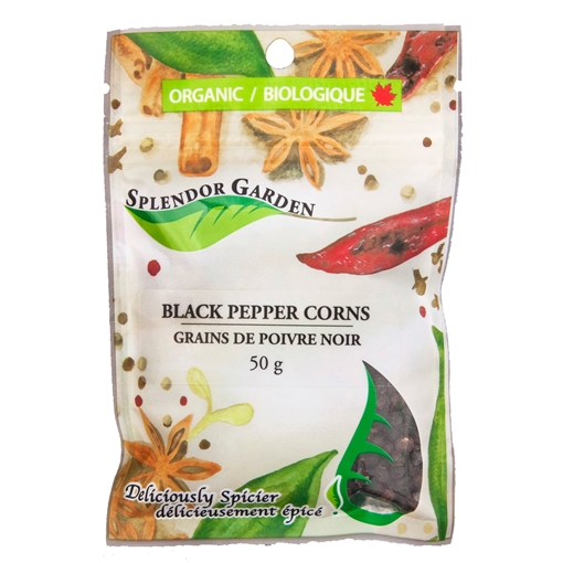 Picture of Splendor Garden Splendor Garden Organic Black Peppercorns, 50g