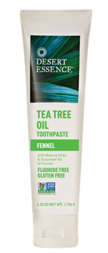 Picture of Desert Essence Desert Essence Tea Tree Oil Toothpaste, Fennel 176g