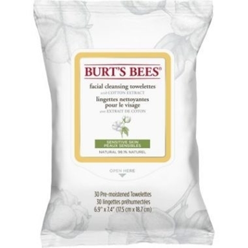 Picture of Burts Bees Burt's Bees Facial Cleansing Towelettes, Sensitive 30 Wipes