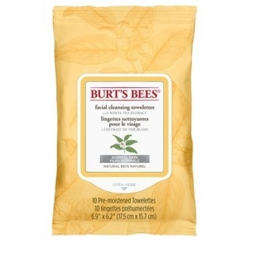 Picture of  Burt's Bees Facial Cleansing Towelettes, White Tea 10 Wipes