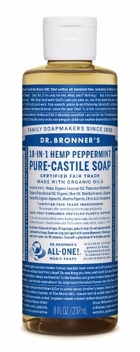Picture of Dr. Bronner Dr. Bronner's Pure-Castile Liquid Soap, Peppermint 237ml