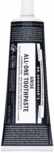 Picture of Dr. Bronner Dr. Bronner's All-One Toothpaste, Anise 140g