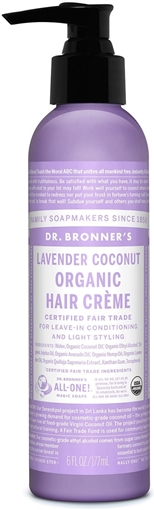 Picture of Dr. Bronner Dr. Bronner's Organic Hair Crème, Lavender 177ml