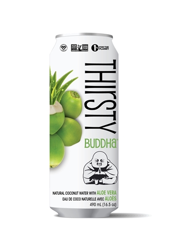 Picture of Buddha Brands Co. Thirsty Buddha All Natural Coconut Water with Aloe Vera, 490ml