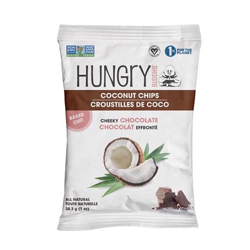 Picture of Buddha Brands Co. Hungry Buddha Coconut Chips, Cheeky Chocolate 28g