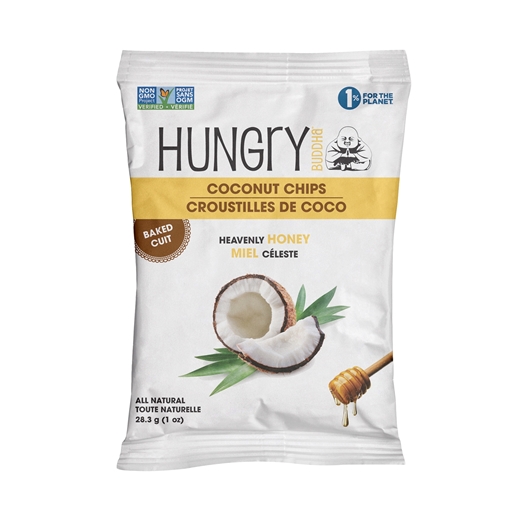Picture of Buddha Brands Co. Hungry Buddha Coconut Chips, Heavenly Honey 28g
