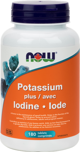 Picture of NOW Foods Potassium Plus Iodine , 180 Tablets