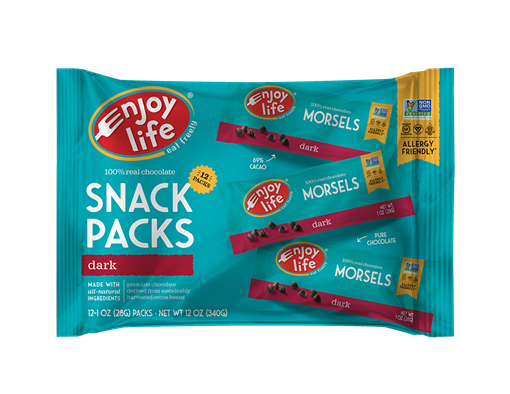 Picture of Enjoy Life Foods Enjoy Life Dark Chocolate Morsels Snack Packs, 12x28g