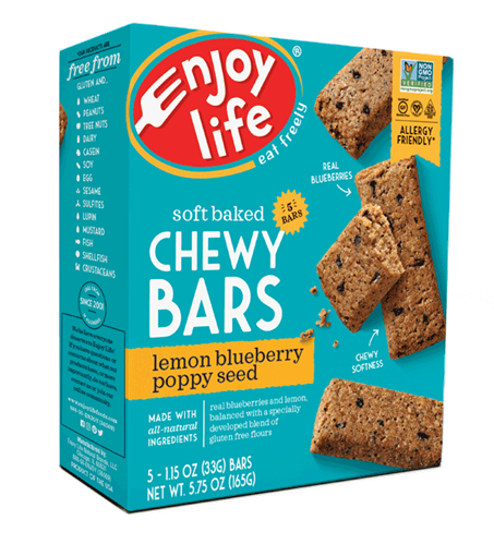 Picture of Enjoy Life Foods Enjoy Life Baked Chewy Bars, Lemon Blueberry Poppy Seed 5x33g