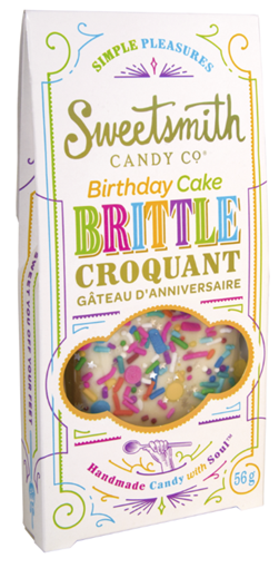 Picture of SweetSmith Candy Co. Sweetsmith Candy Co. Birthday Cake Brittle, Vanilla 56g