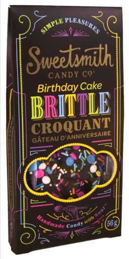 Picture of SweetSmith Candy Co. Sweetsmith Candy Co. Birthday Cake Brittle, Dark Chocolate 56g