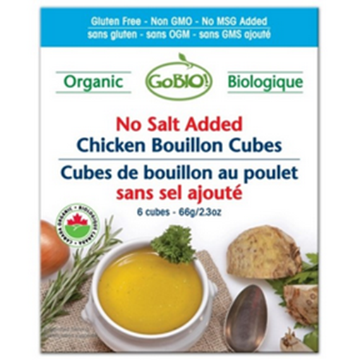 Picture of GoBIO! Organics GoBIO! No Salt Added Organic Bouillon Cubes, Chicken 66g
