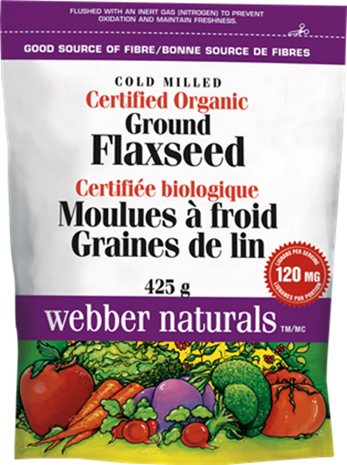 Picture of Webber Naturals Webber Naturals Organic Ground Flaxseed, 425g