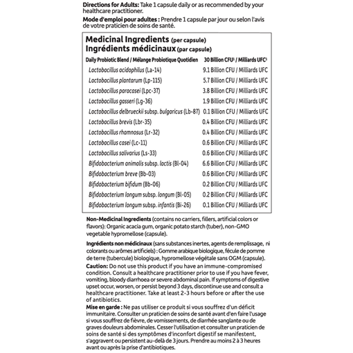 Garden of Life Probiotics Once Daily 30 Billion CFU Shelf Stable