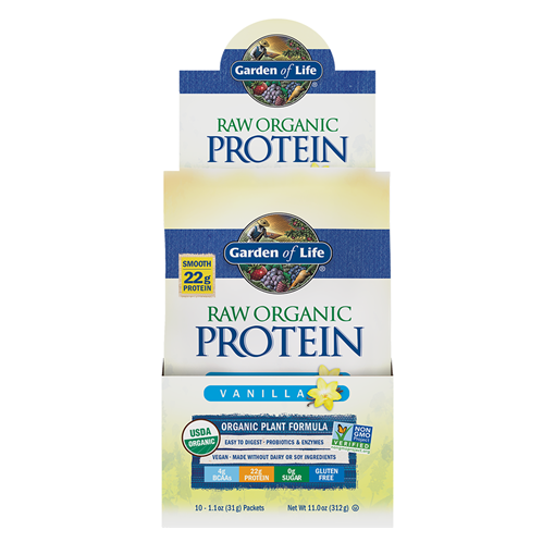 Picture of Garden of Life Garden of Life Raw Organic Protein Powder Vanilla, ( 10 Pack) 312g