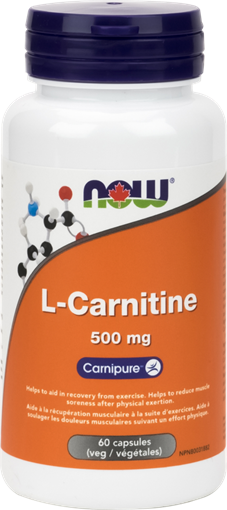 Picture of NOW Foods NOW Foods L-Carnitine 500mg, 60 Capsules
