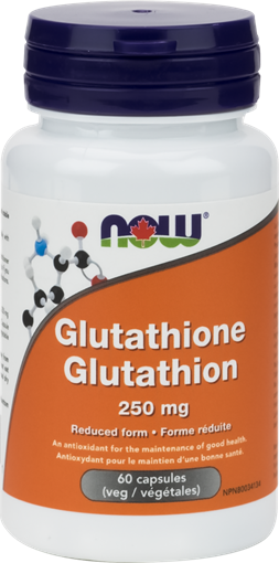 Picture of NOW Foods Glutathione 250mg, 60 Veg Capsules