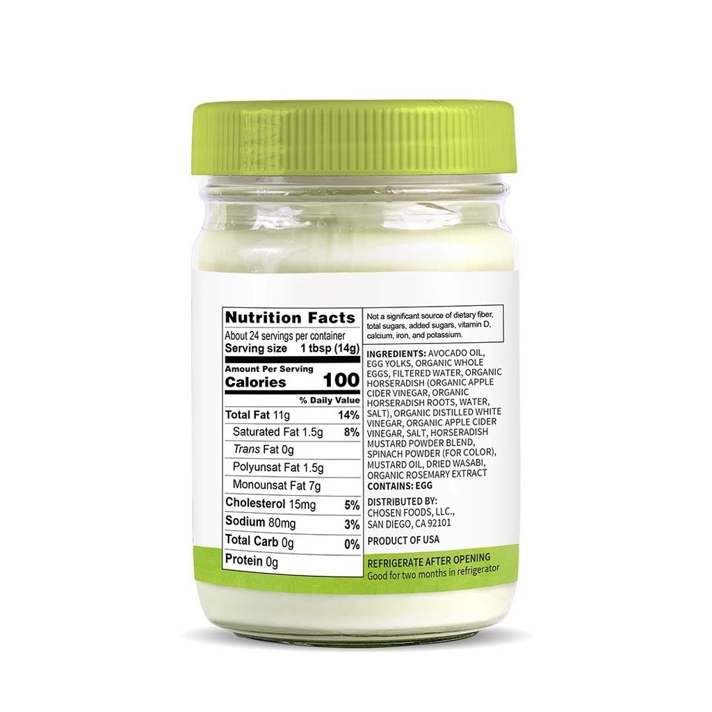 Chosen Foods Wasabi Flavoured Mayonnaise