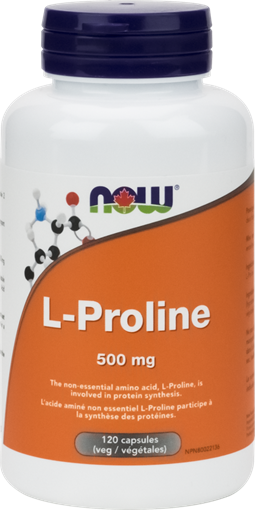 Picture of NOW Foods NOW Foods  L-Proline 500mg, 120 Capsules