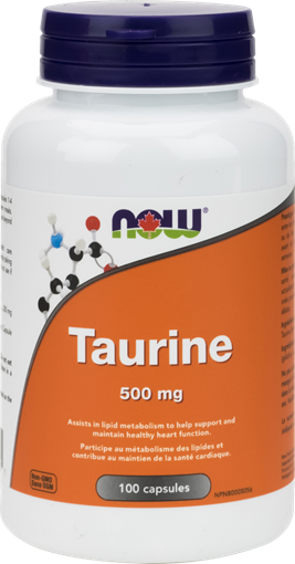 Picture of NOW Foods NOW Foods Taurine 500mg, 100 Capsules