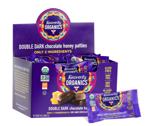Picture of Heavenly Organics Double Dark Chocolate Honey Patties, 40x11g