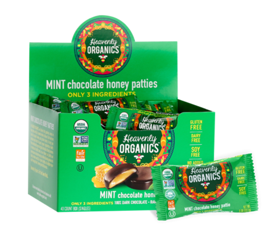 Picture of Heavenly Organics Heavenly Organics Honey Patties, Mint Chocolate 40x11g