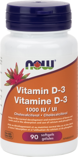 Picture of NOW Foods NOW Foods Vitamin D-3 1,000 IU, 90 Softgels
